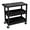 Black, variant on Luxor 18" x 32" Three Shelf Combination Flat/Tub/Tub Utility Cart - Black