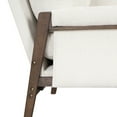 thumbnail image 6 of 35" Velvet Upholstery Butacas Para Sala Couch, Comfy Small Chair with High-Density Sponge, Reading Nook Chair with Padded Feet for Living Room, Study Rooms, White, 6 of 9