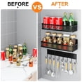 thumbnail image 4 of Especiero magnético Aufworld para refrigerador con estante de 8 ganchos, 4 of 8