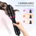 thumbnail image 6 of 4 in 1 ion hair dryer styling brush 2.56 inch ceramic titanium coated oval barrel, dual voltage 110-240V salon home travel, 6 of 12