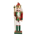 thumbnail image 2 of Christmas Nutcracker Ornament 12inch Sculpture for Shelves Tabletop Festival Red Green, 2 of 7