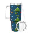 thumbnail image 2 of Regalos navideños personalizados para vasos de 40 oz con asa y pajita - Taza de café de viaje de acero inoxidable con tapa - Regalos ideales para mujeres, niñas y niños en cumpleaños y Navidad, 2 of 8