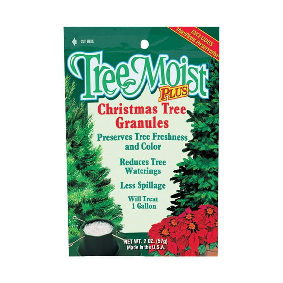 TreeMoist Plus Watering Gel for Christmas Live Tree Food Hydrating Preservative (2oz Pack Makes 2-Gallons)
