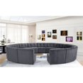 thumbnail image 2 of Meridian Furniture Limitless Gray Velvet Modular 15 Piece Sectional, 2 of 7
