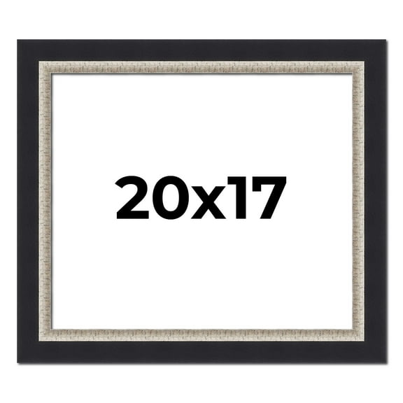 20x17 Frame Black Real Wood Picture Frame Width 2.25 Inches | Interior Frame Depth 0.5 Inches |