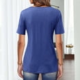 thumbnail image 5 of Askfv Tunic Tops for Womens Casual Square Neck Button Tops Short Sleeve Tunic Shirts Blouses Tops, 5 of 5