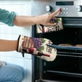 thumbnail image 2 of Wine with Grapes Kitchen Oven Mitt and Pot Holder Sets 2 Pcs for Baking, Cooking and Grilling, Heat Resistant Up To 392 °F, 2 of 7