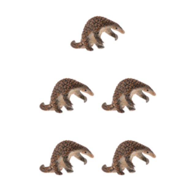 Guardoinrt Interactive Simulation Animal Figures Model for Kids Educational Toys Pangolin 5Set