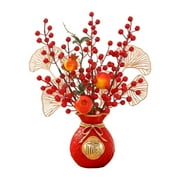 Almencla Chinese Lunar New Year Decoration Tabletop Ornament for Office Desk Birthday D