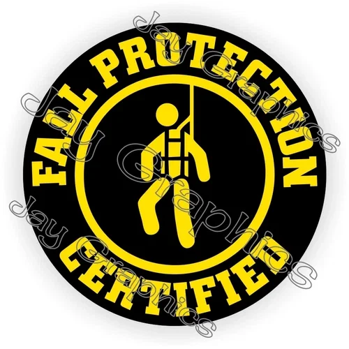 20 Pcs Fall Protection Certified Hard Hat Stickers Safety Helmet Harness Decals