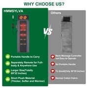 HMMSYLVA Full Body Massage Mat with Heating and 10 Vibration Motors, 9 Modes Electric Back Massage Pad with Shiatsu Neck Massager Gifts for Mom Dad