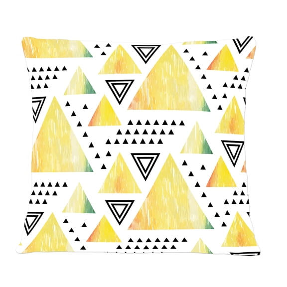 Designart Triangular Retro Design IV' Mid-Century Modern Throw Pillow - 12x20