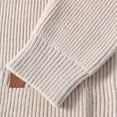 thumbnail image 4 of ZUKMRJPC Mens Full Zip Up Cardigan Sweater Stand Collar Solid Color Casual Sweaters Loose Fit Comfortable Knit Textured Outwear with Pocket, 4 of 7