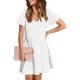 thumbnail image 3 of Sexy Vestido Casual para las Mujeres de Verano Color Sólido Manga Corta Vestido con Cuello en V, Poliéster Ligero para la Fecha, la Fiesta Y el Uso Casual Diario, 3 of 7