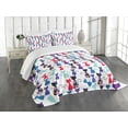thumbnail image 3 of Ambesonne Kitten Quilted Bedspread Set 3 Pcs, Cats Flowers Colors, Queen Size, Multicolor, 3 of 5