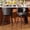 Black, variant on Genpo Bar Stools Set of 2, 26 Inch Barstools with Sturdy Legs, Brown Leather Farmhouse Swivel Counter Height Bar Stool for Kitchen, Dining, Bar