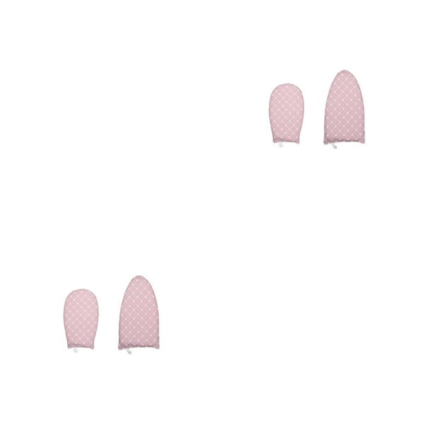 Guantes de vapor para ropa Bewildely 2 piezas almohadilla de tabla de planchar Rosado