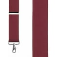 thumbnail image 2 of Suspender Store 2 Inch Wide Trigger Snap Suspenders - BURGUNDY 48" for 5'9" to 6'2" tall, 2 of 4