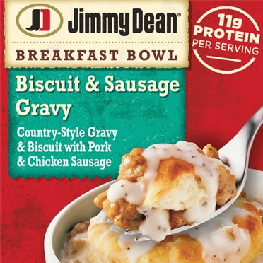 Jimmy Dean Biscuit & Sausage Gravy Breakfast Bowl, 9 oz (Frozen)