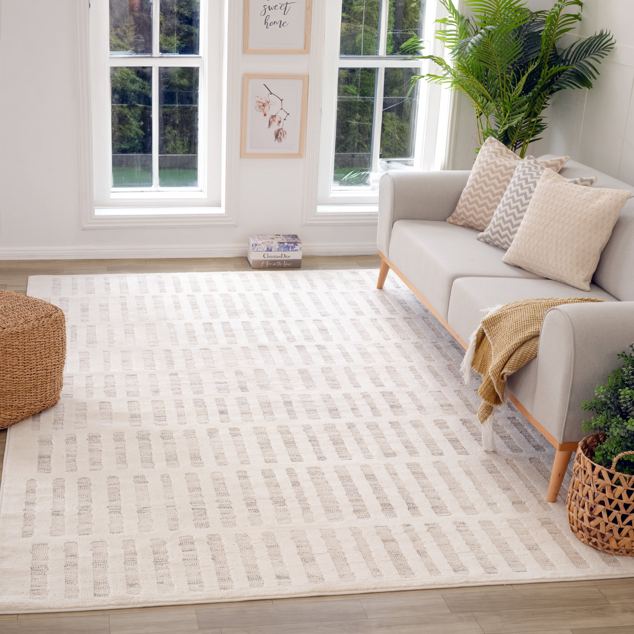 Rug Branch Astra Modern Indoor Area Rug, Beige Cream, Abstract - Living Room, Bedroom, Dining Room