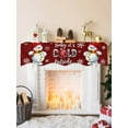 thumbnail image 2 of It's COLD Outside Mantel Scarf Fireplace Decorations for Living Room, Christmas Snowman Snowflakes Red New Year Fireplace Mantel Scarf Cover Runner for Halloween/Thanksgiving/Christmas Decor 70"x17", 2 of 6