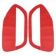 thumbnail image 1 of Par de tarjetas de inserción Unique Bargains de Panel de puerta de cuero de microfibra roja para For* para Mustan* 2006-2009, 1 of 11