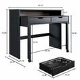 thumbnail image 4 of Linon Home Decor  33.88 x 42.13 x 15.38 in. Cary Extendable Console Desk, Gray, 4 of 5