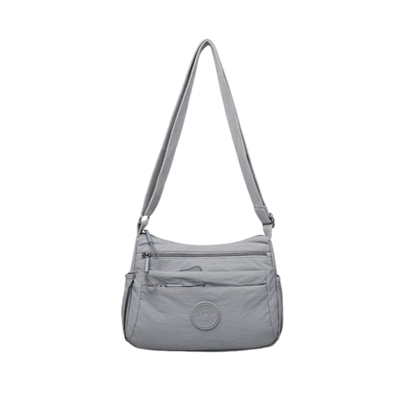Lightweight Multi-Compartment Crossbody Bag for Travel Adjustable Strap Casual One-Shoulder Purse Durable Water-Resistant Nylon, Secure Zipper Pockets, Unisex, Versatile for Work, Outdoor