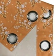 thumbnail image 3 of Ambesonne Floral Grommet Curtain Single Panel, Cherry Tree Blossoms, 50"x60", Orange White Brown, 3 of 5