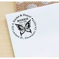 thumbnail image 3 of Printtoo Self Inking Custom Round Butterfly Design Address Return Rubber Stamp Personalized Stamper-Red, 3 of 4