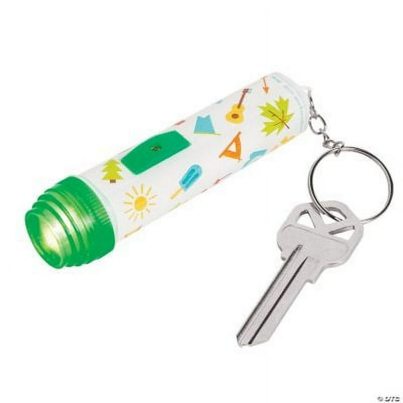 Camp Flashlight Keychains, Birthday, Apparel Accessories, 12 Pieces