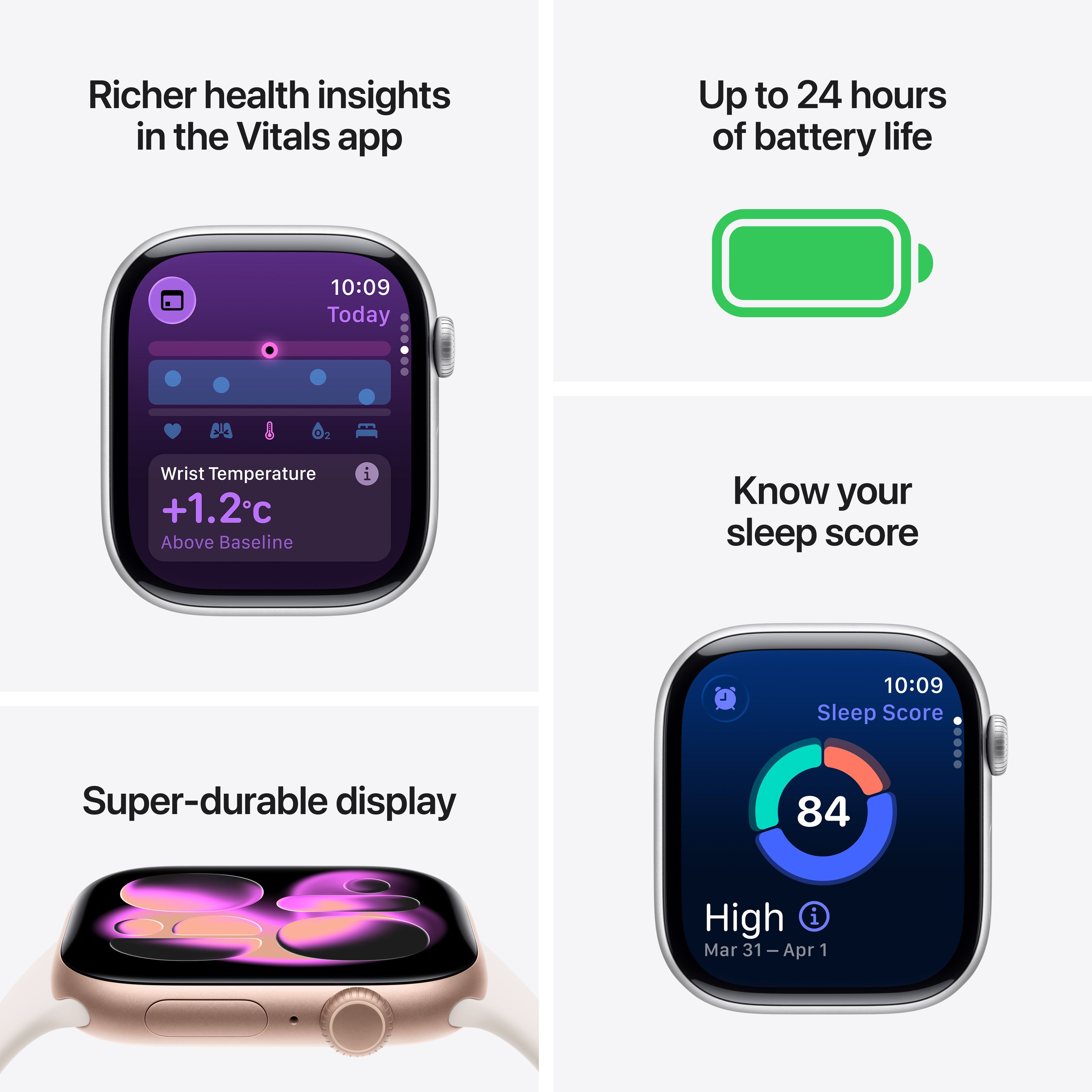 Apple Watch Series 11 GPS 42mm Rose Gold Aluminium Case with Light Blush Sport Band - S/M