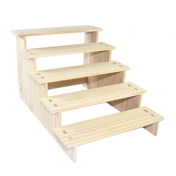 Estante de exhibición de madera, estante de almacenamiento para joyas, decoración, accesorios de exhibición para 5 capas 30cm