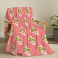 thumbnail image 5 of Yibo Strawberry Pattern Blanket Soft Flannel Throws Cozy Lightweight Blankets for Couch Bed Sofa Practical Gift Unisex X-Small 40"×30" for Toddler/Leg, 5 of 7