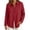 Red, variant on Asxite Womens Fall Tops Winter Casual Cotton Linen Solid Lapel Collar Snap Button Long Sleeve Pocket Shirts