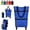 Blue, variant on Foldable 2-in-1 Shopping Bag, Collapsible Grocery Cart with Wheels