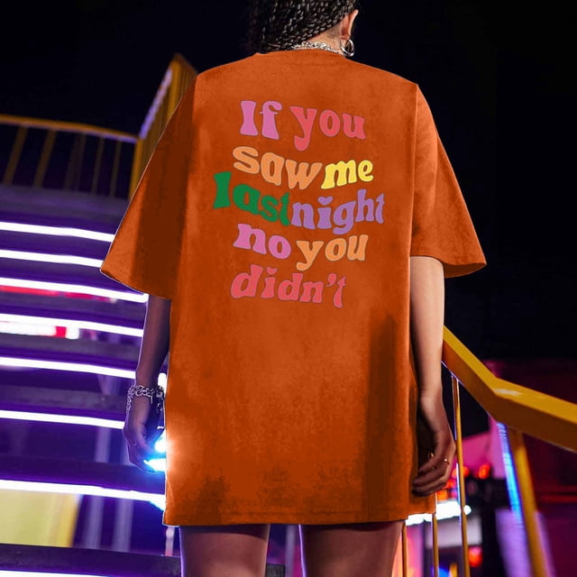 LSLJS Oversized T Shirts for Women Plus Size Slogan Graphic Drop Shoulder Short Sleeve Tops Summer Loose Pullover Tees