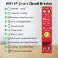 thumbnail image 3 of yeacher Disjoncteur WiFi Intelligent avec Mesure d'Énergie, Réapprovisionnement Automatique et Contrôle Vocal - Compatible avec Alexa & Google Assistant, Gestion d'Application à Distance, Température Réglable, Support Rail DIN, 3 of 7