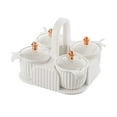 thumbnail image 2 of jifeng Condiment Jar Utensils with Spoons Jar Case Spice Container Set Condiment Pots White, 2 of 9
