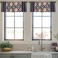 thumbnail image 3 of LALILO Kitchen Curtain Valance Geometric Ethnic Rod Pocket Window Curtain 52"x 18" Set of 2, 3 of 7
