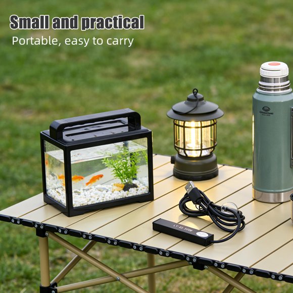 WHAMVOX 2Ud Calentador USB Para Acuario Pequeño Con Control Termostático Automático Y Compacto Negro