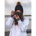 thumbnail image 4 of Beanie Hat Women's Winter Soft Fleece Lined Knit Pom Beanie, Lot 2_Black White, 4 of 4