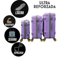 thumbnail image 5 of Set 3 Maletas De Viaje Jony Rigidas 25 Kg 15 Kg 10 Kg Candado Numerico Ruedas 360, 5 of 5