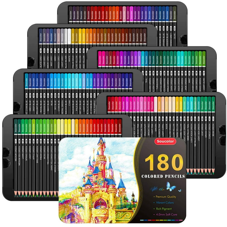 180 Colored Pencils, Shuttle Art Soft Core Coloring Pencils Set