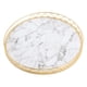 thumbnail image 4 of Bandeja con textura de mármol, bandeja para maquillaje, bandeja para cosméticos, bandeja organizadora de escritorio redonda Blanco Grande, 4 of 9
