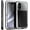 Silver, variant on Compatiable with iPhone 17 Case,360 Full Body Protective Cover Heavy Duty Shockproof [Tough Armour] Aluminum Alloy Metal Case with Silicone Built-in Screen Protector
