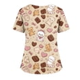 thumbnail image 4 of LHVUOA Scrubs for Women Cute Animals and Heart Print Scrub Tops Plus Size Stretch Nursing Tops Soft Working Uniforms with Pockets, 4 of 4