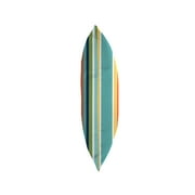 Jordan Manufacturing 18 x 18 Mamba Pelican Turquoise Stripe Square Outdoor Throw Pillow (2 Pack)
