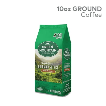 - Green Mountain Coffee Roasters Fair Trade Certified Colombian Fair Trade Select Ground Coffee, Medium Roast, Bagged 10 Ounce