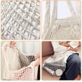 thumbnail image 2 of Net Shopping Bag Grocery Bag Cotton Mesh Produce Bags for Vegetables， 3PCS, 2 of 6